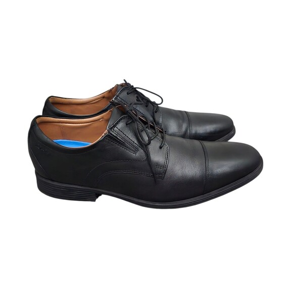 Clarks Whiddon Oxford Shoes Mens Size 13  Black Leather Cap Toe Lace Up Dress main image 10